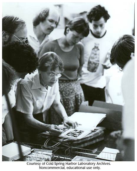 Barbara McClintock at a CSHL Plant Course